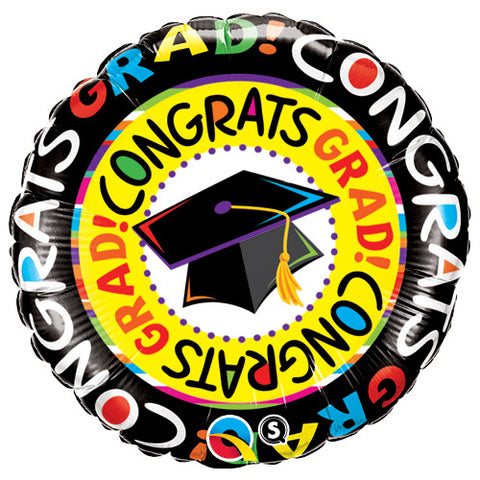Congrats Grad Hat Foil Balloon