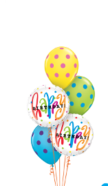 Happy Birthday Spots Balloon Gift