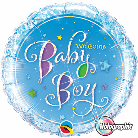 Welcome Baby Boy Holographic
